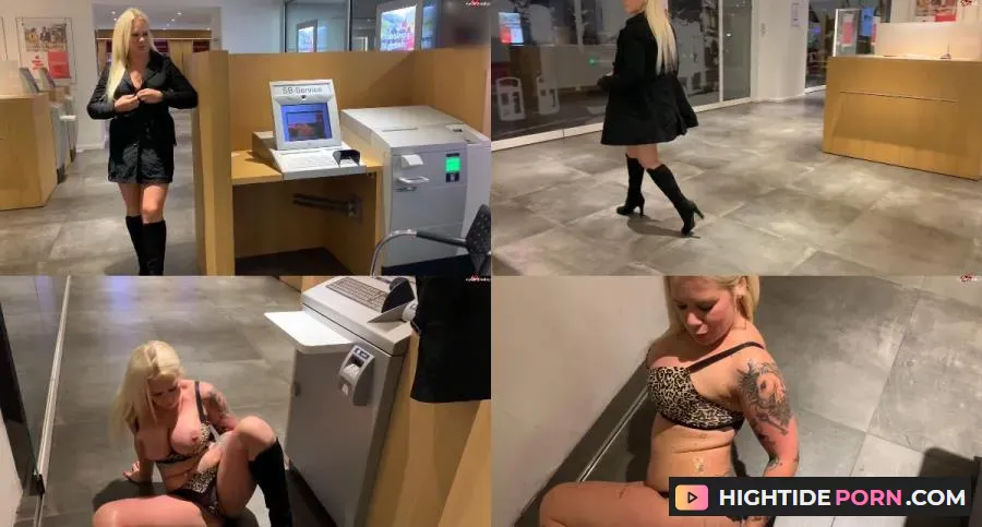 Devil Sophie - Extremely perverted pissing in the middle of the bank branch - Pissing [FullHD 1080p] MDH Pissing