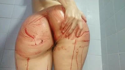 Playing with my menstrual blood (FullHD 1080p) Fetish Queen