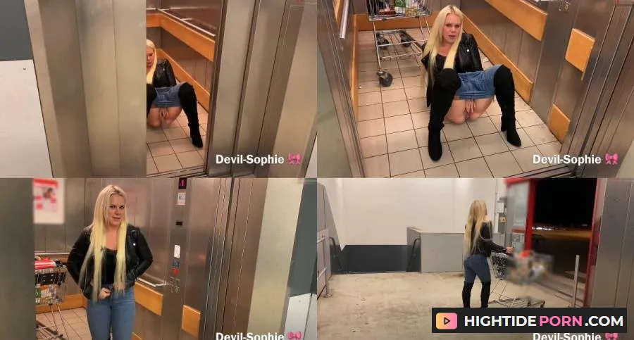 Devil Sophie - Elevator sfontne - Pissing [HD 720p] MDH Pissing