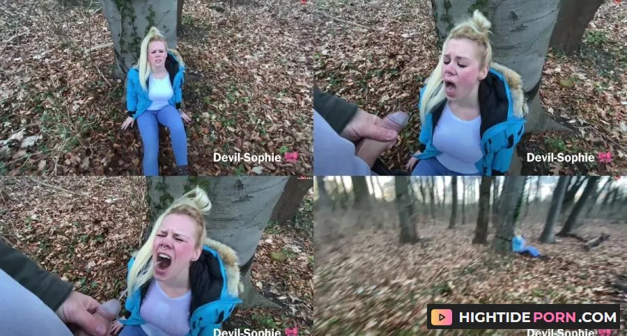 Devil Sophie - Gefesselt im Wald zur ck gelassen - Der Helfer hatte nur eins im Sinn - Pissen - Pissing [FullHD 1080p] MDH Pissing