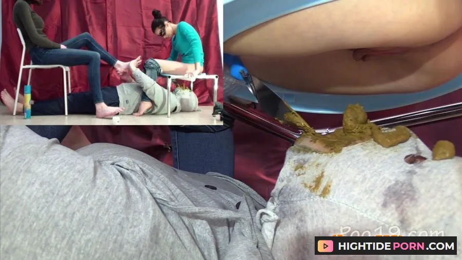(Scat) MilanaSmelly - Do a foot massage and eat our shit! [FullHD 1080p]