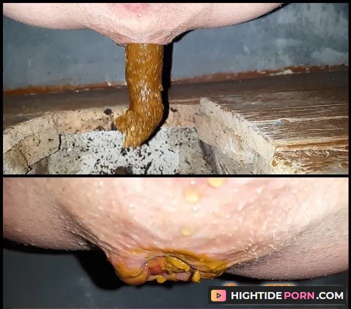 (Scat) Anna Coprofield - Outdoor Village Toilet 5 Shit Compilation [FullHD 1080p]