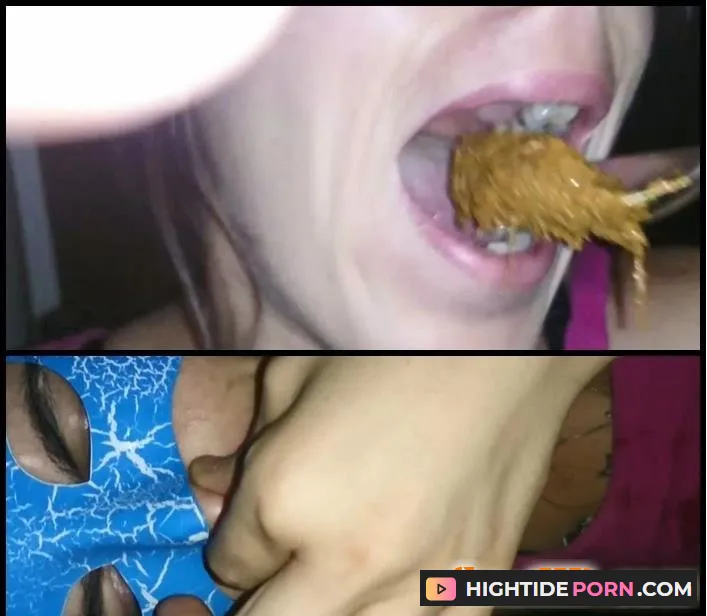 Real Feeding - Amateur Scat Real Feeding Teen Girl Slave - Scat [FullHD 1080p]