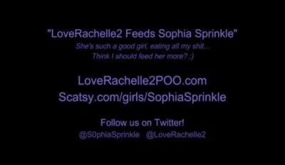 LoveRachelle2 Feeds Sophia Sprinkle (4K UHD) Shitting