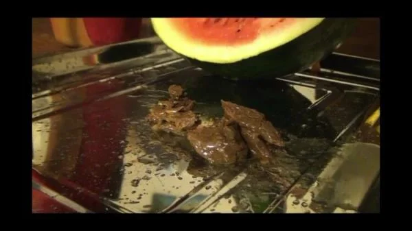 Watermelon, caviar and Champagne for my slave (HD 720p) ScatShop.com