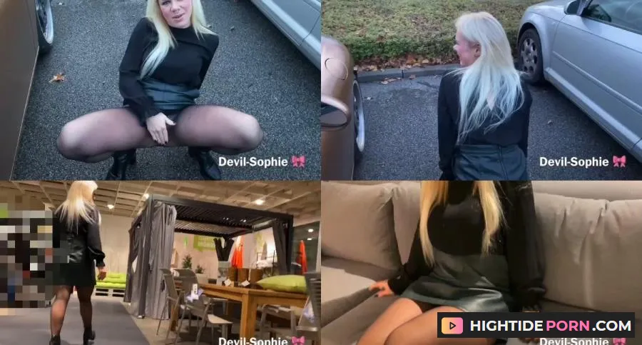 Devil Sophie - First piss and then pissed off - to the store - even the seller was very excited - Pissing [HD 720p] MDH Pissing