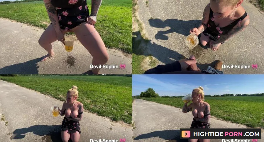 Devil Sophie - Yellow and horny The extreme piss cocktail! Can I get it all down - Pissing [UHD] MDH Pissing