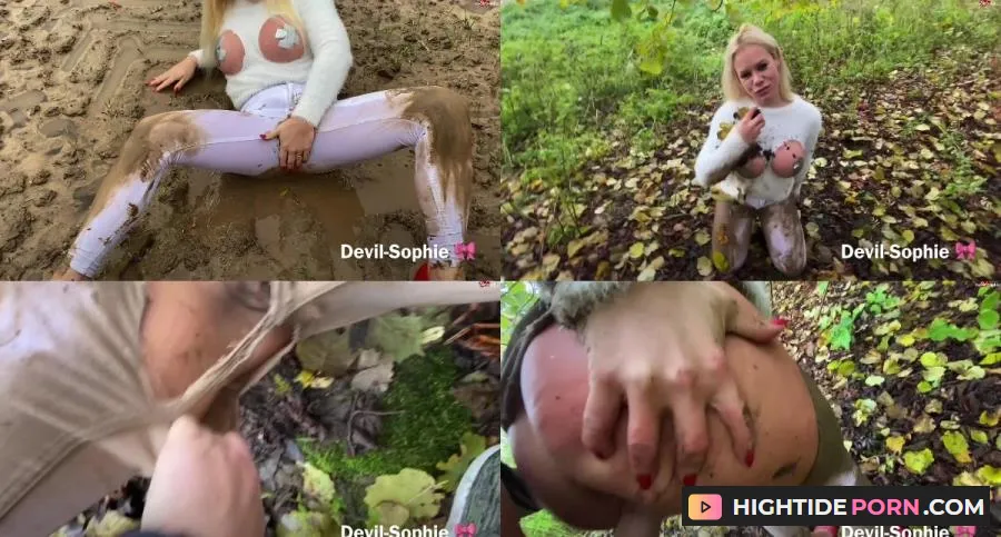 Devil Sophie - White mud piglet - vollgesaut eingensst shredded and fucked on the mud field with devil-sophie - Pissing [FullHD 1080p] MDH Pissing