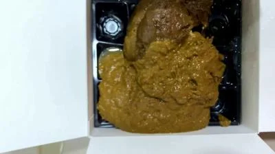 Poop in a cardboard box (FullHD 1080p) Shitting