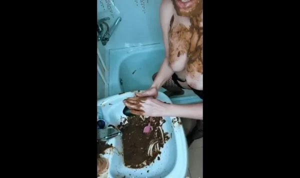 Cleaning the shitty sink - Stuhlgang Porno [HD 720p] Scatbook