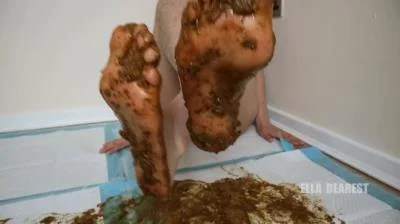 Barefoot Poop Trampling (HD 720p) Scatbook.com