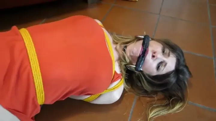 Bondage Show: Hogtied Escape Challenge by Queeny and Layla HD 720p - Fetish Porn Video on HighTide