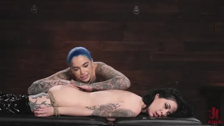 Arson Leigh Meets Leigh Raven's BDSM Mastery in Hot Lesbian Dildo Romp FullHD 1080p - popular fetish video on HighTide